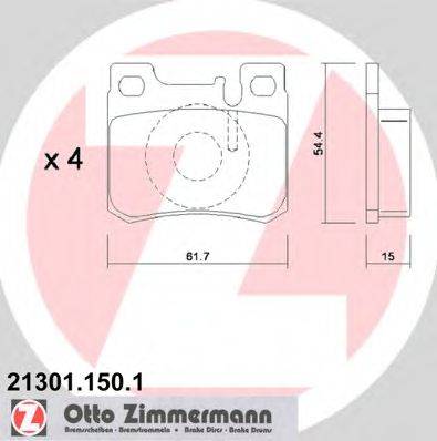 ZIMMERMANN 21301 Комплект гальмівних колодок, дискове гальмо