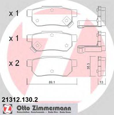 ZIMMERMANN 21313 Комплект гальмівних колодок, дискове гальмо