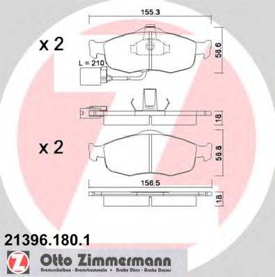ZIMMERMANN 21582 Комплект гальмівних колодок, дискове гальмо