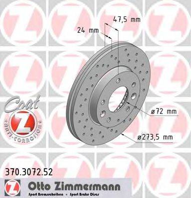 ZIMMERMANN 370307252 гальмівний диск