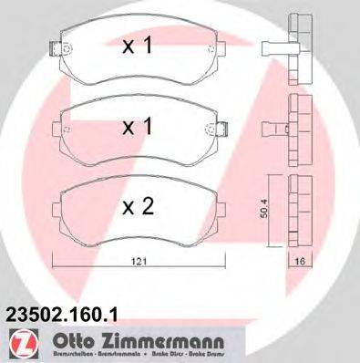 ZIMMERMANN 23504 Комплект гальмівних колодок, дискове гальмо