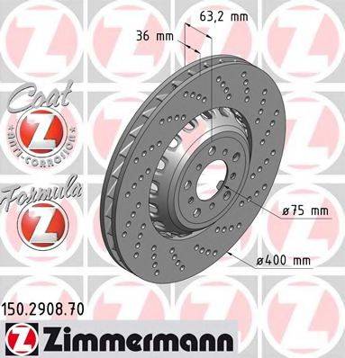 ZIMMERMANN 150290870 гальмівний диск