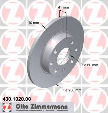 ZIMMERMANN 430102000 гальмівний диск