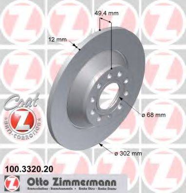 ZIMMERMANN 100332020 гальмівний диск