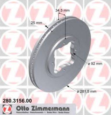 ZIMMERMANN 280315600 гальмівний диск