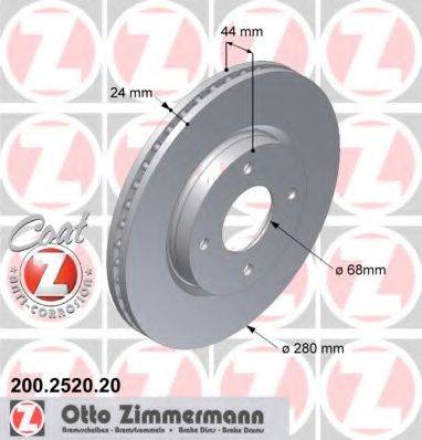 ZIMMERMANN 200252020 гальмівний диск
