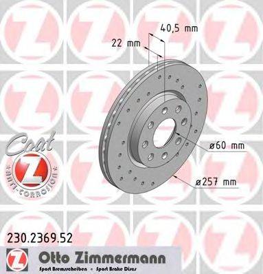ZIMMERMANN 230236952 гальмівний диск