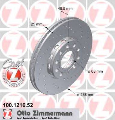 ZIMMERMANN 100121652 гальмівний диск
