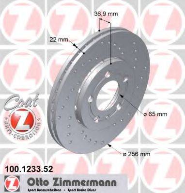 ZIMMERMANN 100123352 гальмівний диск