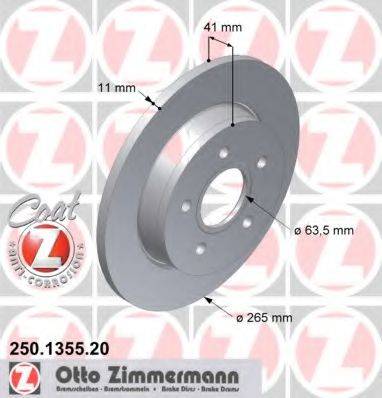 ZIMMERMANN 250135520 гальмівний диск