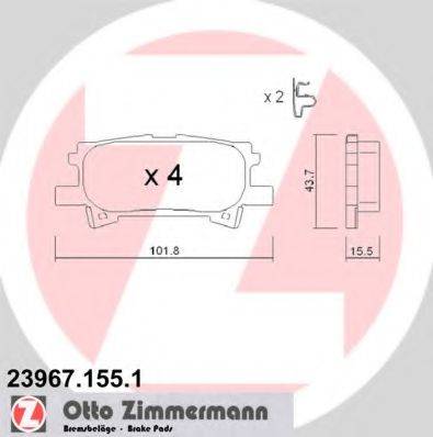 ZIMMERMANN 23967 Комплект гальмівних колодок, дискове гальмо