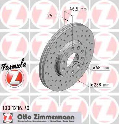ZIMMERMANN 100121670 Тормозной диск