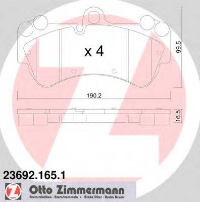 ZIMMERMANN 23692 Комплект гальмівних колодок, дискове гальмо