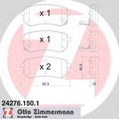 ZIMMERMANN 24480 Комплект гальмівних колодок, дискове гальмо
