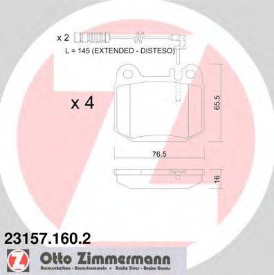 ZIMMERMANN 231571602 Комплект гальмівних колодок, дискове гальмо