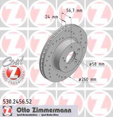 ZIMMERMANN 530245652 гальмівний диск