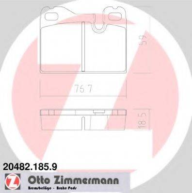ZIMMERMANN 204821859 Комплект гальмівних колодок, дискове гальмо