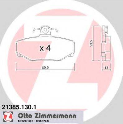 ZIMMERMANN 21385 Комплект гальмівних колодок, дискове гальмо