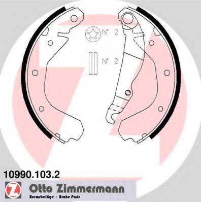 ZIMMERMANN 109901032 Комплект гальмівних колодок