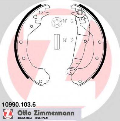 ZIMMERMANN 109901036 Комплект гальмівних колодок