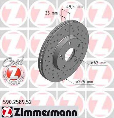 ZIMMERMANN 590258952 гальмівний диск