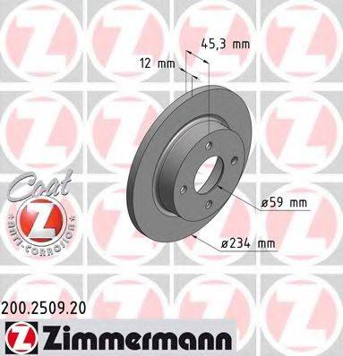 ZIMMERMANN 200250920 Тормозной диск