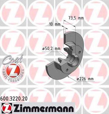 ZIMMERMANN 600322020 гальмівний диск