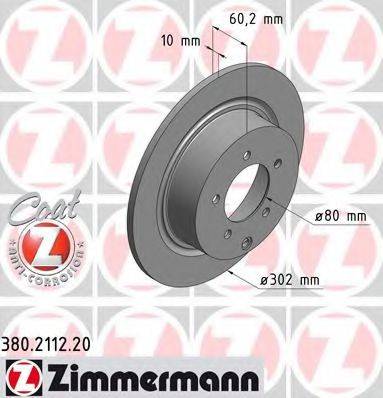 ZIMMERMANN 380211220 гальмівний диск