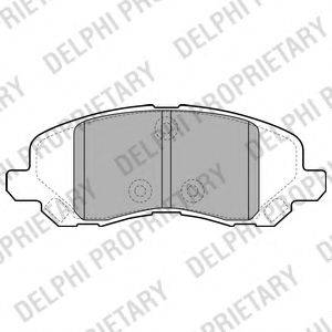 DELPHI LP2038 Комплект гальмівних колодок, дискове гальмо