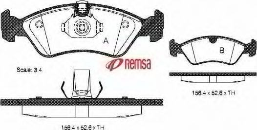 REMSA 286.50 Комплект гальмівних колодок, дискове гальмо