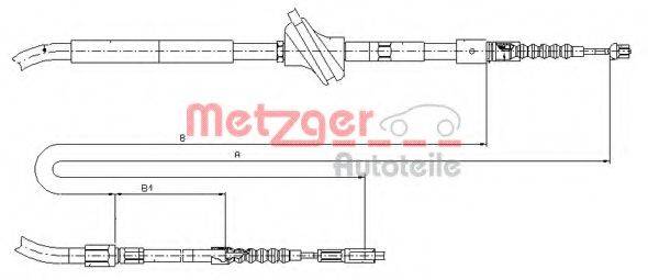 METZGER 107583 Трос, стоянкова гальмівна система