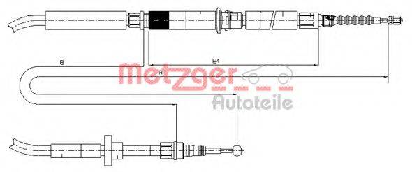 METZGER 107589 Трос, стояночная тормозная система