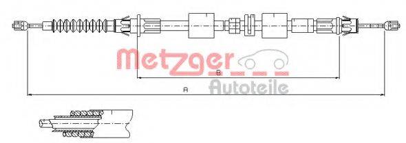 METZGER 115508 Трос, стоянкова гальмівна система