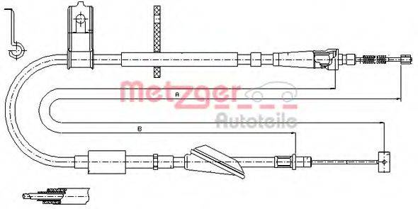 QUINTON HAZELL BC4024 Трос, стоянкова гальмівна система