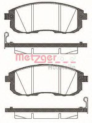 METZGER 21561 Комплект гальмівних колодок, дискове гальмо