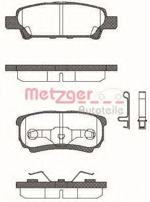 METZGER 105102 Комплект гальмівних колодок, дискове гальмо