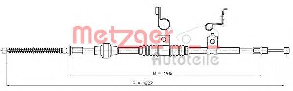 METZGER 172295 Трос, стоянкова гальмівна система