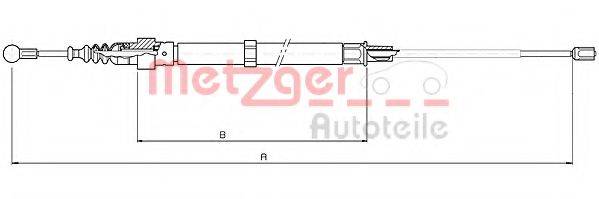 METZGER 107508 Трос, стоянкова гальмівна система