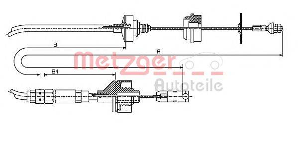 METZGER 112148 Трос, управління зчепленням