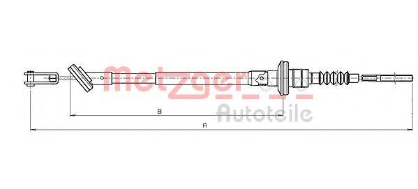 METZGER 183500 Трос, управління зчепленням