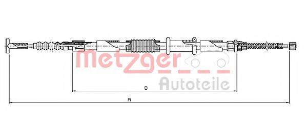 METZGER 461.5 Трос, стоянкова гальмівна система