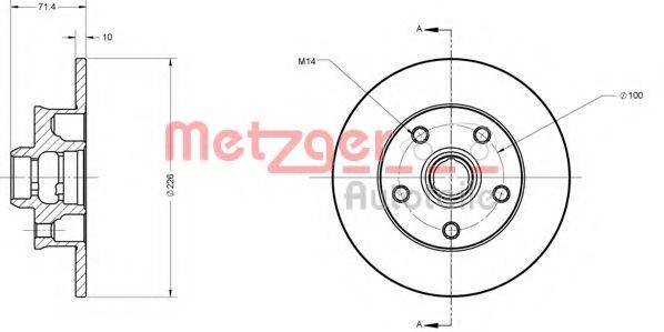 METZGER 6110232 гальмівний диск