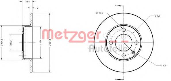 METZGER 6110390 гальмівний диск