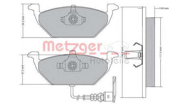 METZGER 1170002 Комплект гальмівних колодок, дискове гальмо