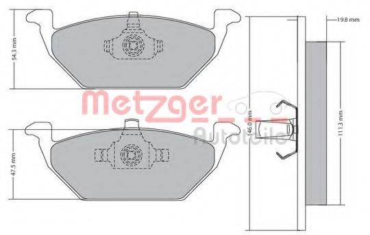 METZGER 1170027 Комплект гальмівних колодок, дискове гальмо