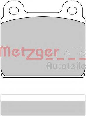 METZGER 1170222 Комплект гальмівних колодок, дискове гальмо