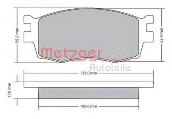 METZGER 24318 Комплект гальмівних колодок, дискове гальмо