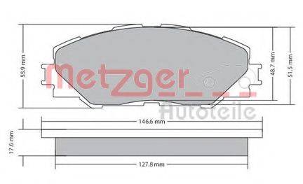 METZGER 24336 Комплект гальмівних колодок, дискове гальмо