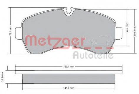 METZGER 29200 Комплект гальмівних колодок, дискове гальмо