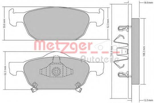 METZGER 24797 Комплект гальмівних колодок, дискове гальмо